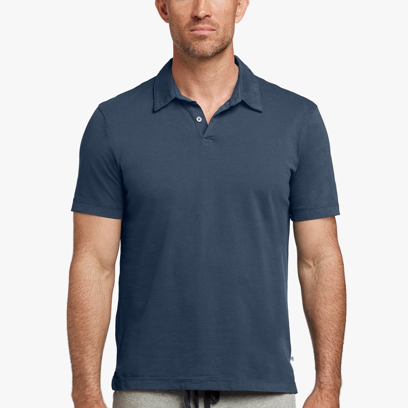 Sueded Jersey Polo - Washington Pigment