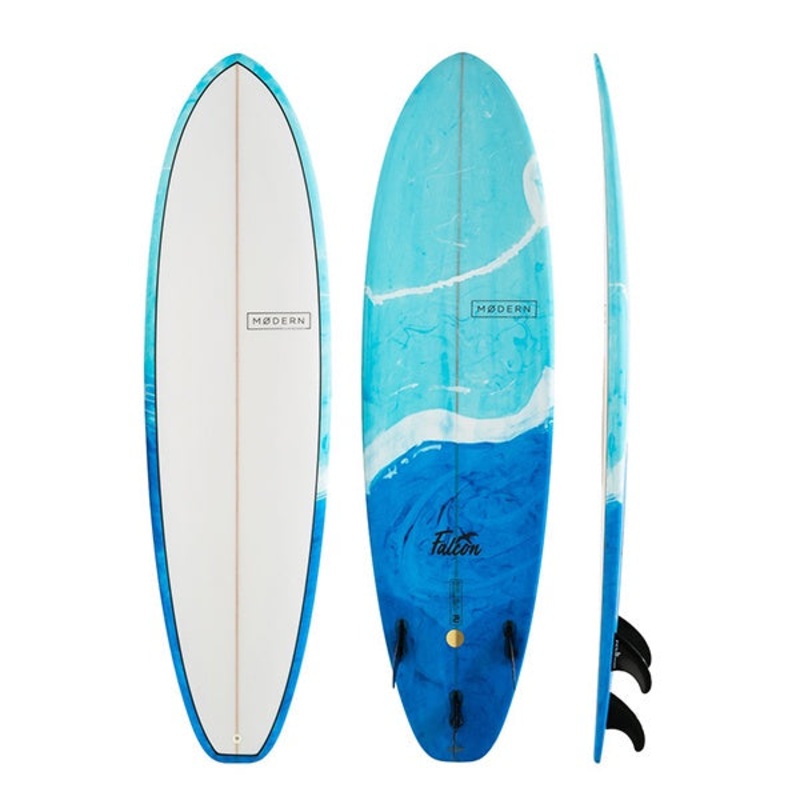 MODERN FALCON 6'8" BLUE SWIRL TINT P.U. FCS II 43L