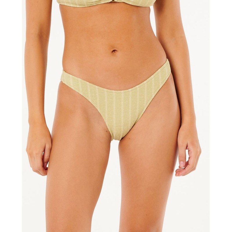 Rip Curl Cala Sparkle Cheeky Bikini Bottoms Sage