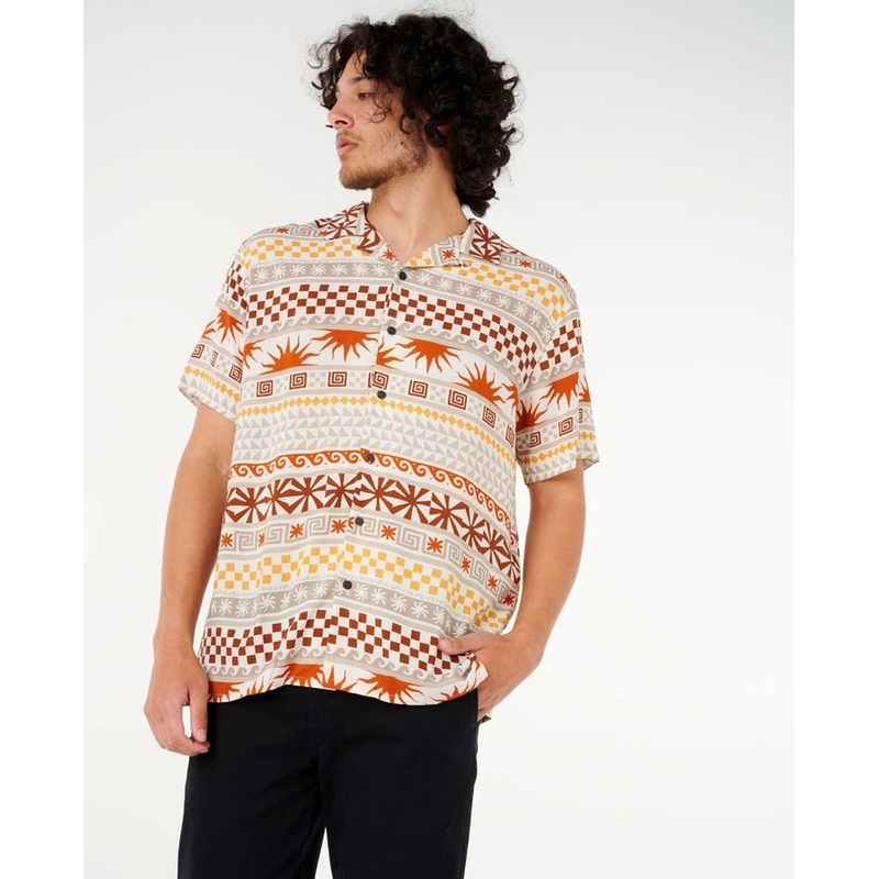 Rip Curl Fun Times Stripe S/S Shirt-Burnt Orange