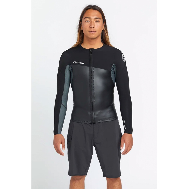 VOLCOM - 1.5MM JACKET - BLACK - Front zip