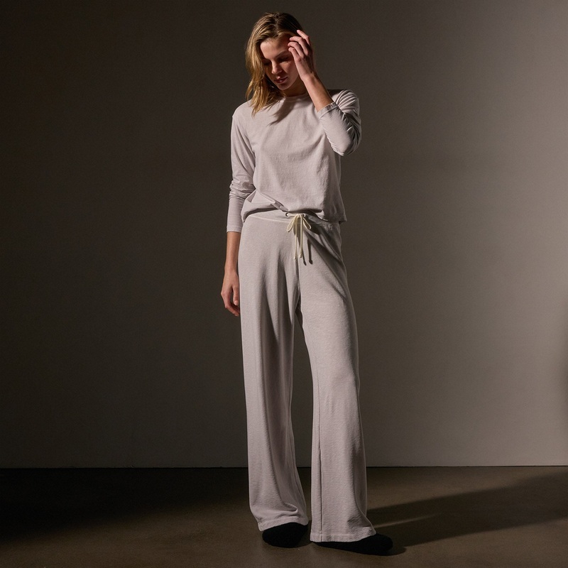 Wide Leg Sweatpant - Light Mist Pigment