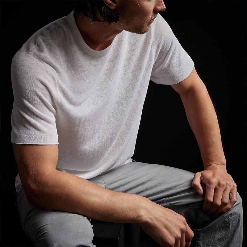 Desert Linen Crew - White/White