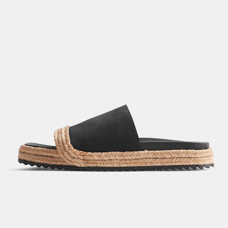 Espadrille Slide - Black