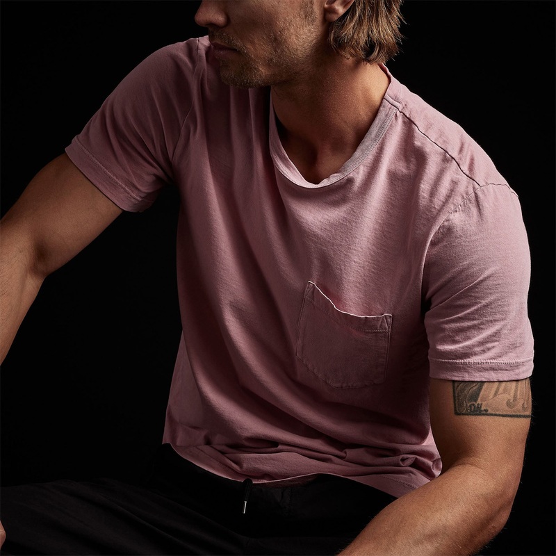 Lightweight Jersey Pocket Tee - Antique Rose Pigment