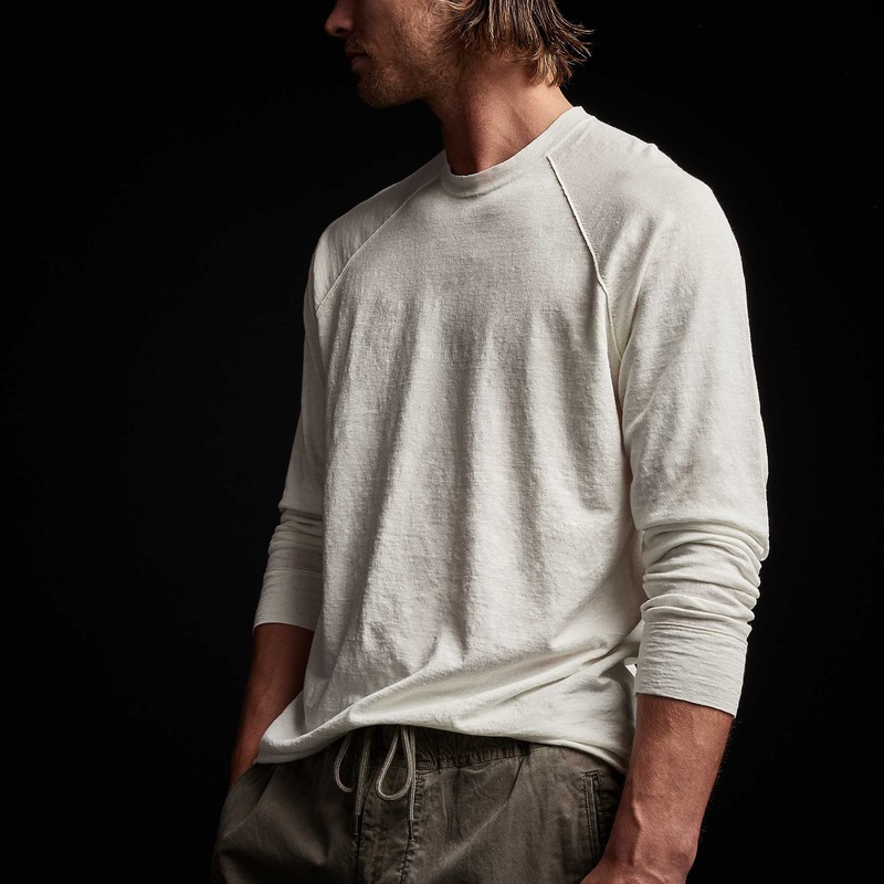 Linen Blend Raglan Sweater - Celadon