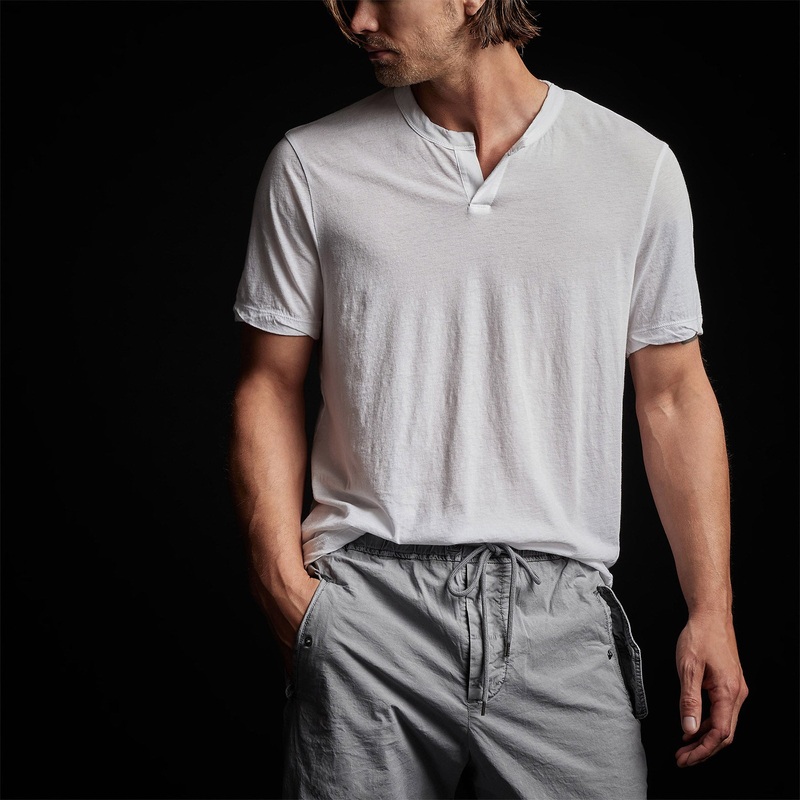 Oasis Linen Henley - White