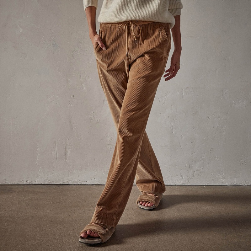 Wide Leg Corduroy Pant - Copper Pigment