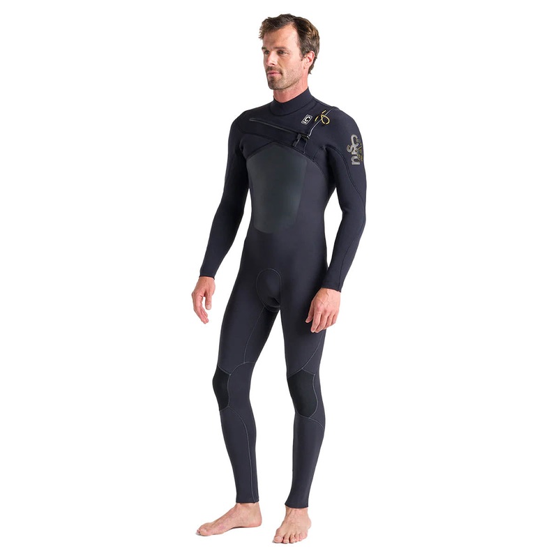 C-Skins Rewired 4/3mm Chest Zip Wetsuit - Anthracite/Black/Saffron
