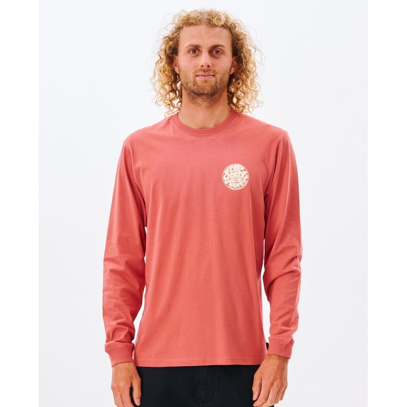 Rip Curl Wetsuit Icon L/S Tee-Dusty Mushroom