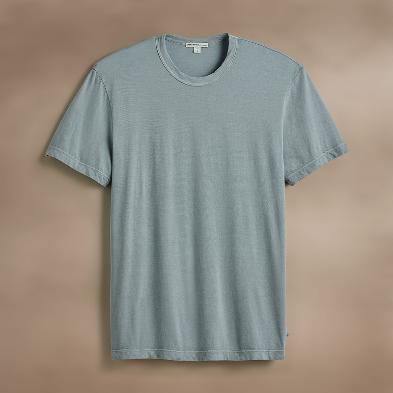Short Sleeve Crew Neck - Azure Pigment