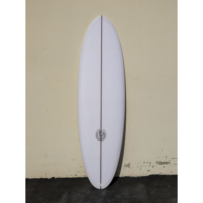 6'8" Thin Twin Clear Surfboard