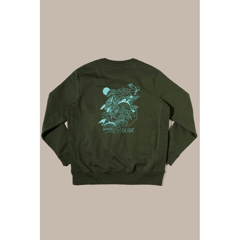 Glide x Valdes Studio Crewneck Sweatshirt - Hunter Green