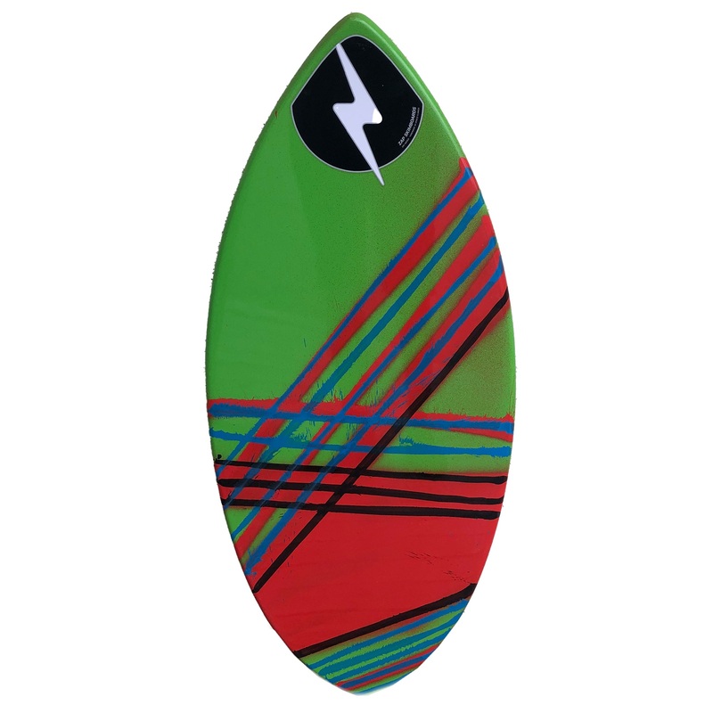 Zap Medium Wedge 45" Skimboard - Red/Multi Criss Cross