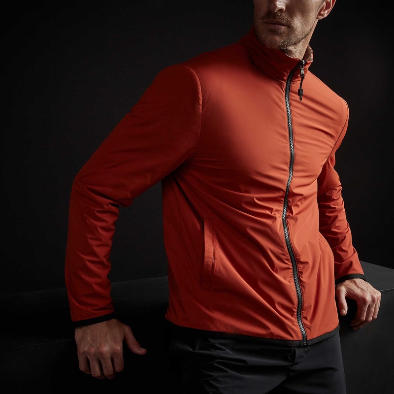 Fleece Lined Zip Up Jacket - Flame