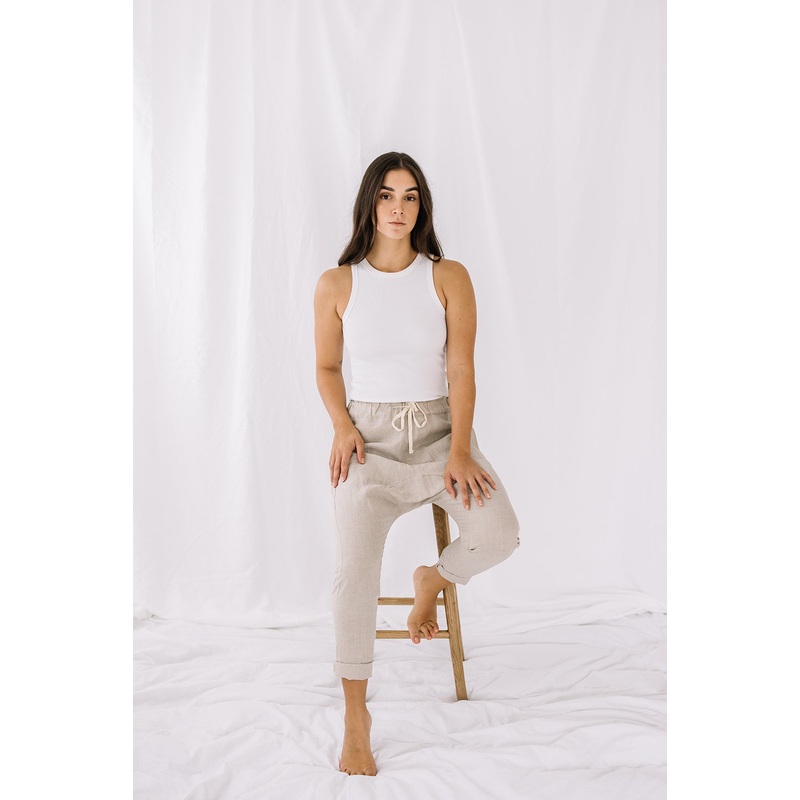 Sanbasics Women's High Neck Ribbed Singlet