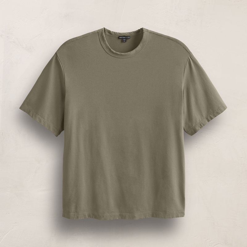 Heavy Luxe Jersey Oversized Crew - Birch