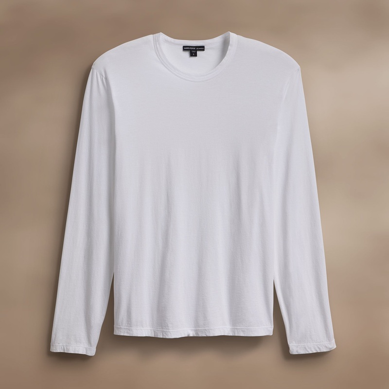 Luxe Lotus Jersey Crew - White