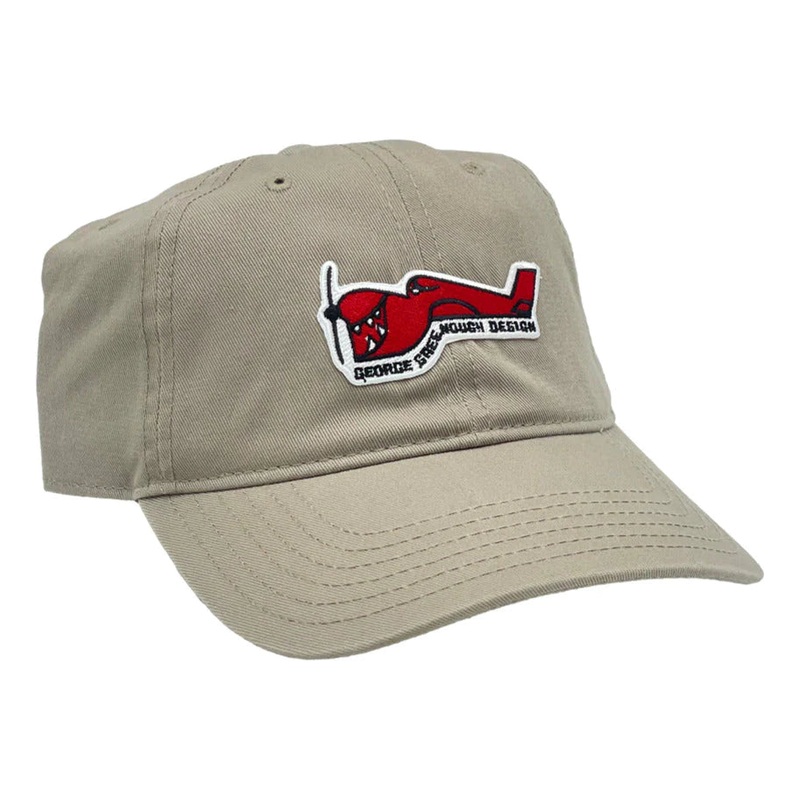 TRUE AMES GREENOUGH AIRPLANE LOGO HAT - VELCRO BACK - KHAKI