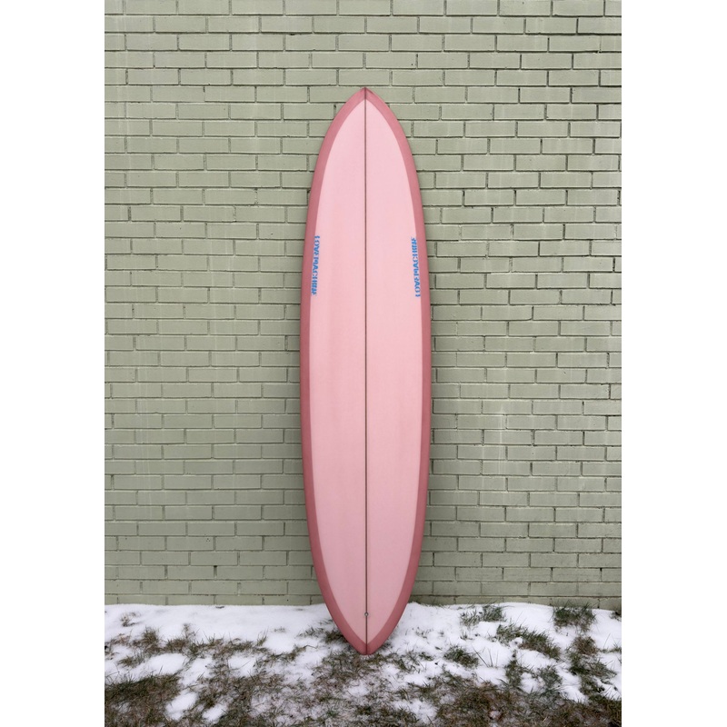 7'4" Lovemachine Surfboards Thick Lizzy - Bubblegum