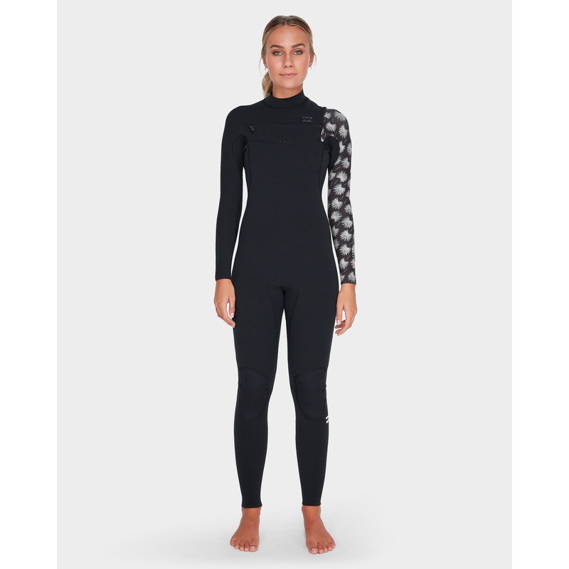Billabong FURNACE CARBON COMP 3/2 CHEST ZIP - Black Print