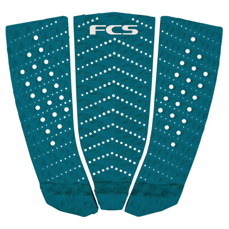 FCS T-3 Wide Eco Deck Pad - Tidal Teal