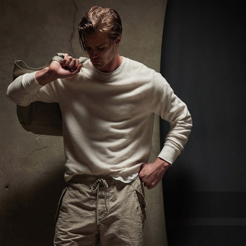 Thermal Knit Raglan Top - Oyster