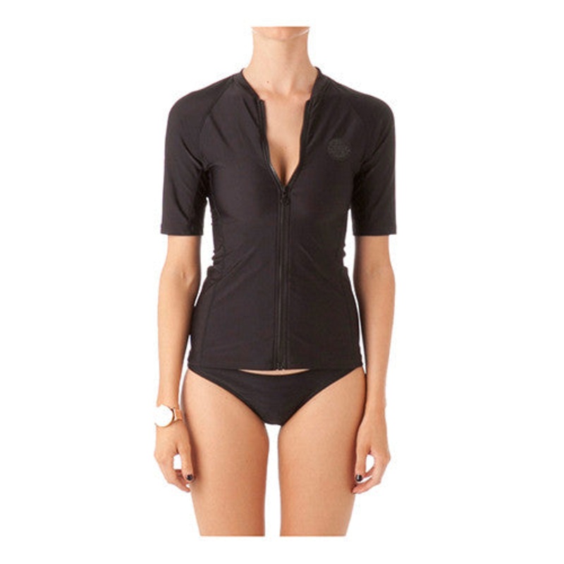 Ripcurl Womens Belle Zip Thru Short Sleeve UV Tee