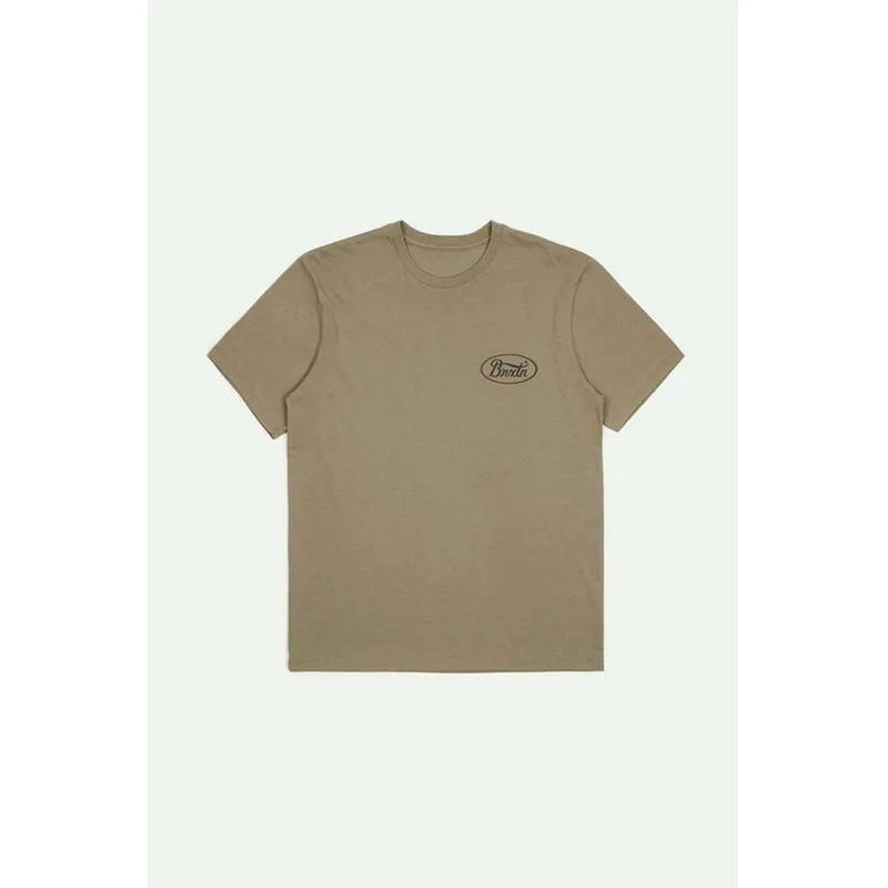 Brixton Parsons Short Sleeve T Oatmeal/Washed Black/Mahogany