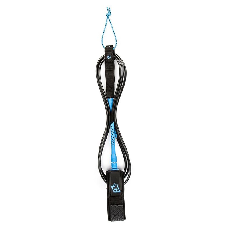 Creatures of Leisure 9ft Longboard Knee Leash - Black/Cyan