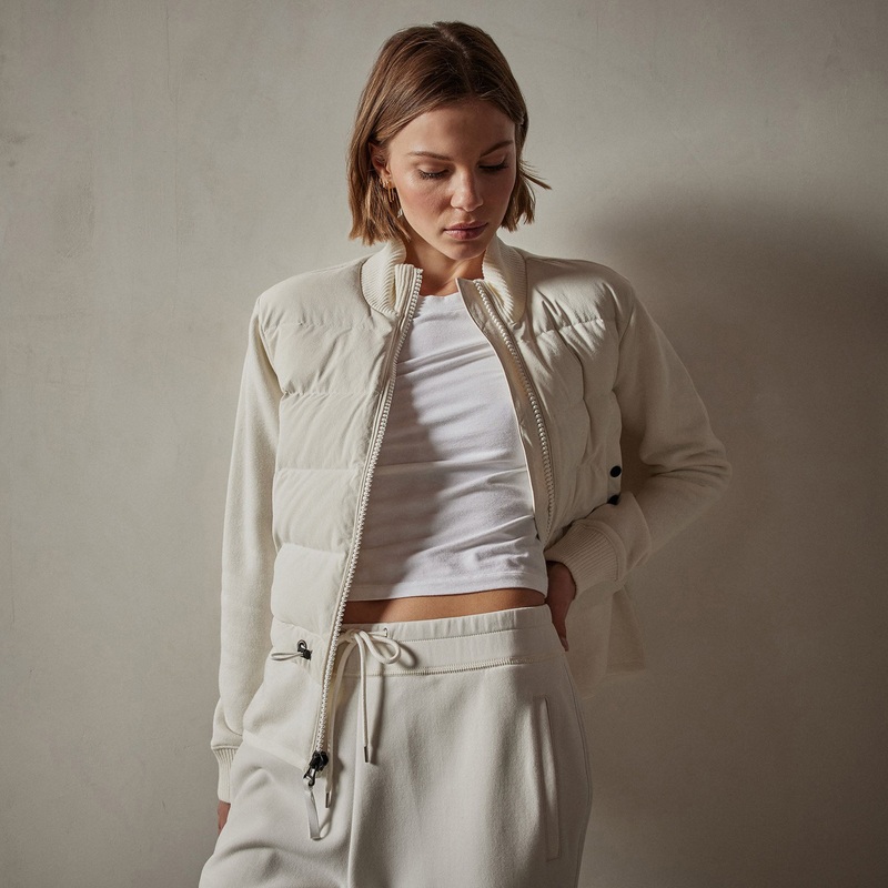 Mixed Media Jacket - Chalk