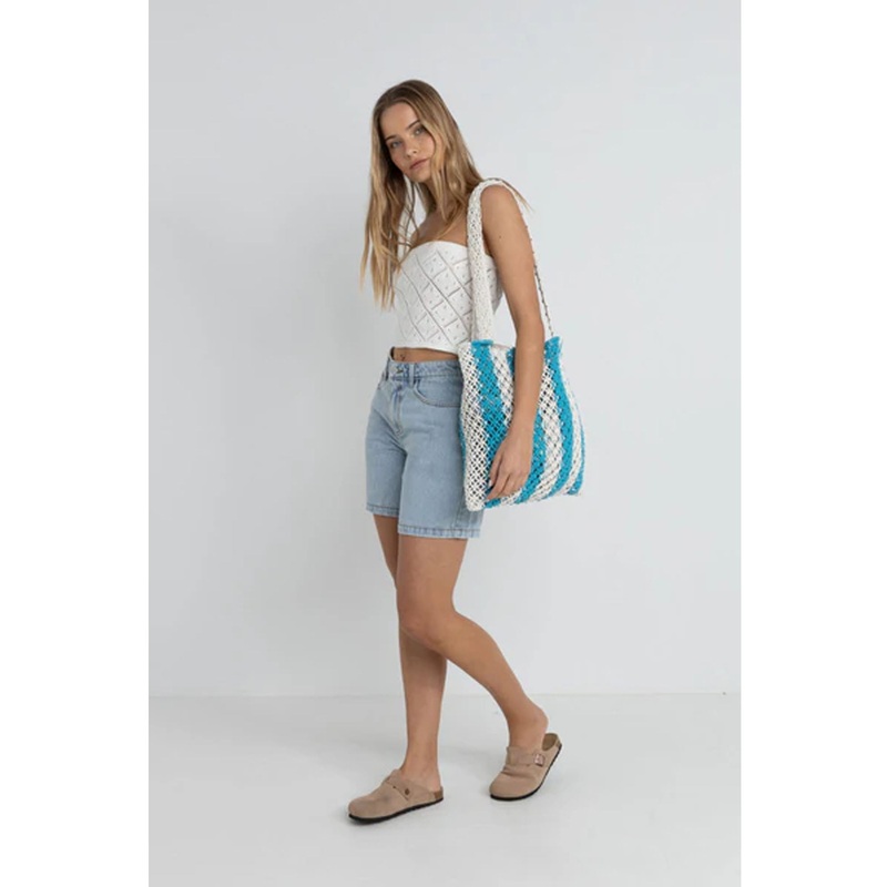 Rhythm Tour Denim Bermuda Women's Shorts - Blue