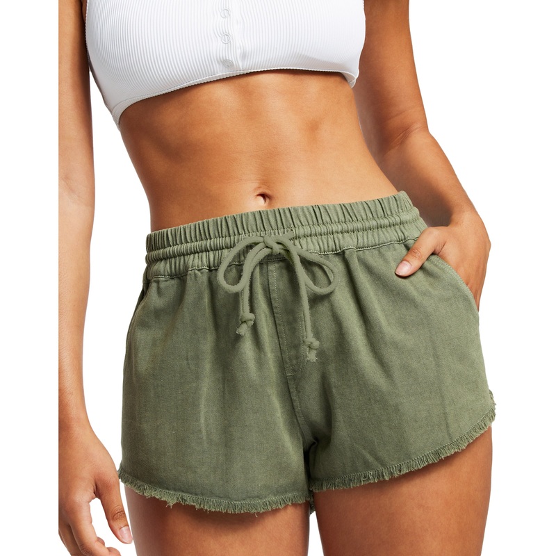 Roxy Scenic Route Shorts-Deep Lichen Green