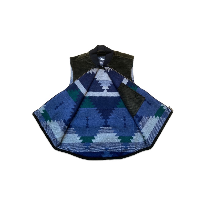 Slowgold Clothing | The Grafter Corduroy Vest - Olive