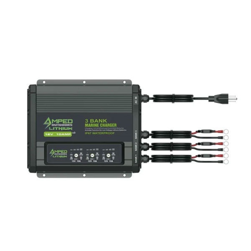 Amped Outdoors 3 Bank 12V On-Board Battery Charger