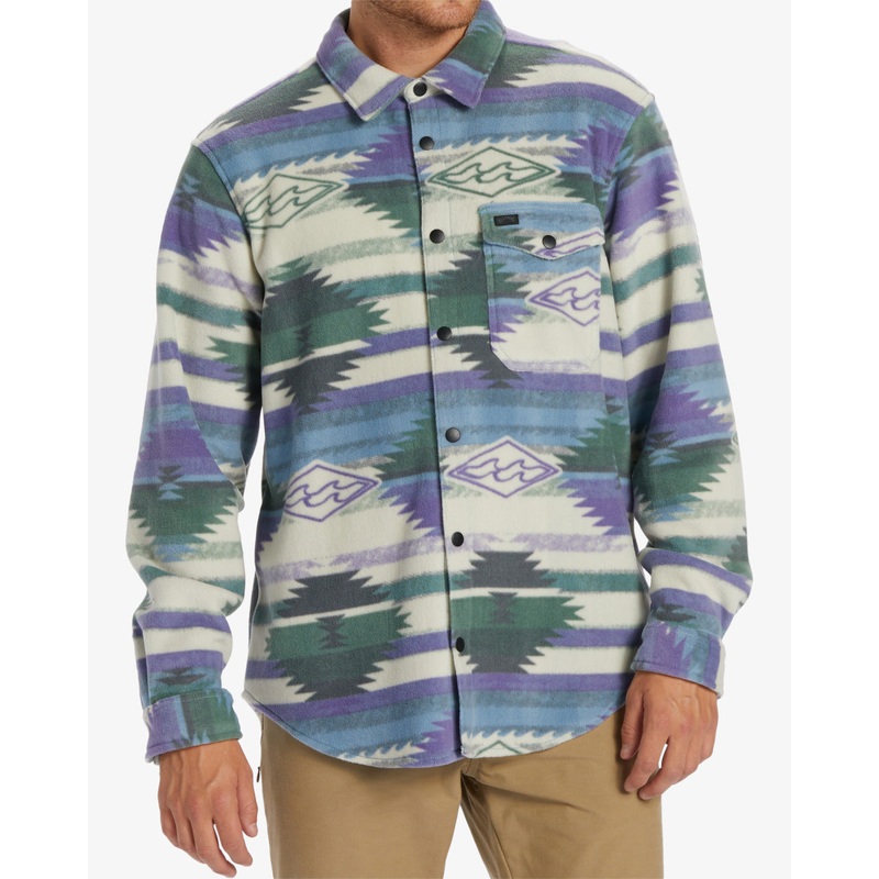Billabong Furnace Flannel L/S Shirt-Washed Blue