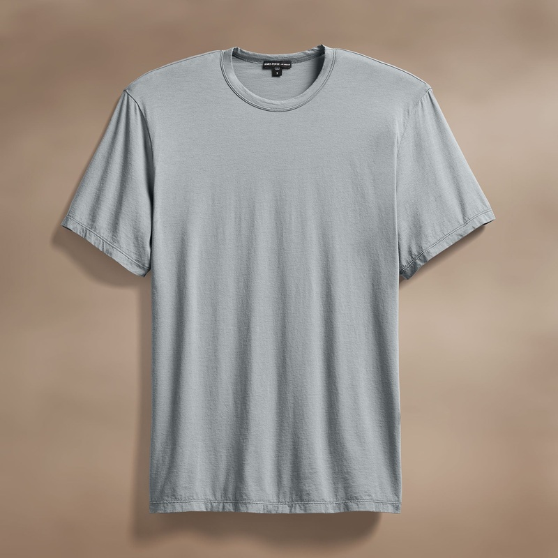 Luxe Lotus Jersey Tee - Grey Sky