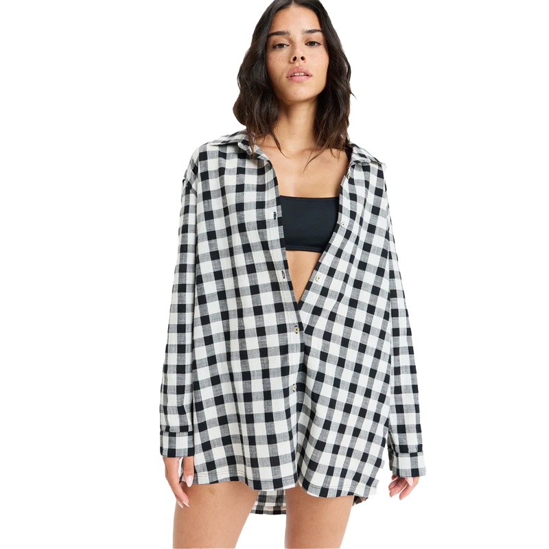 ROXY Womens Porto Trip Cover Up L/S Shirt