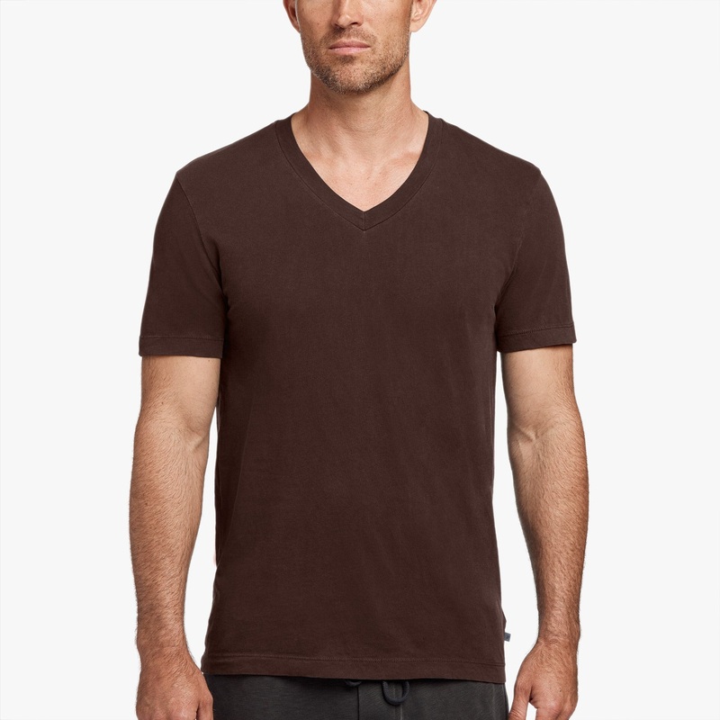 Short Sleeve V Neck - Cherrywood