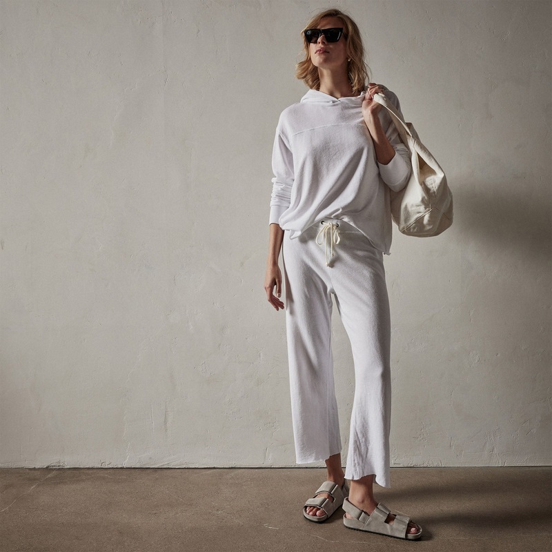 Vintage French Terry Cutoff Sweatpant - White