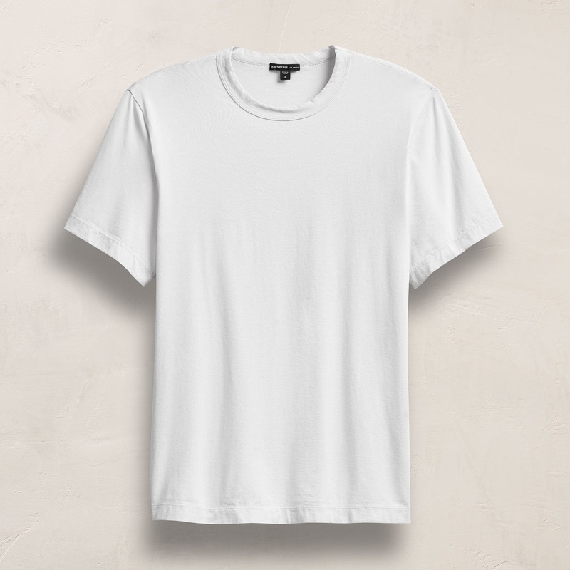 Heavy Luxe Jersey Crew - White