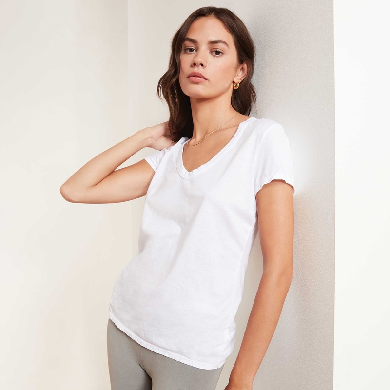 Luxe Lotus Jersey Tee - White