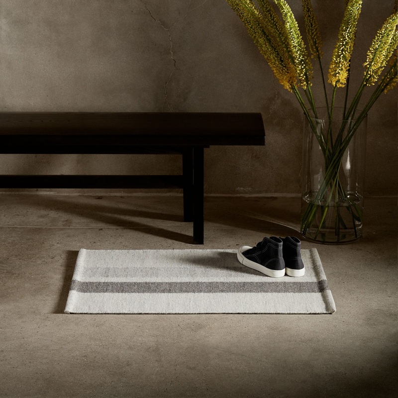 Striped Entry Mat - Natural/Grey