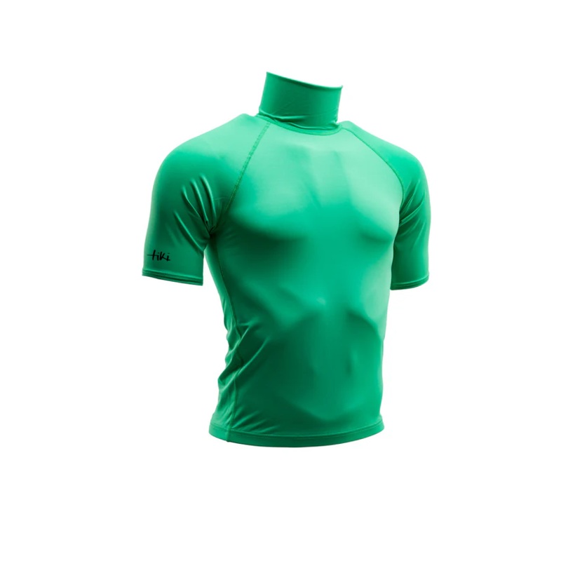 Tiki Adult Rash Vest SS With Logo - Green