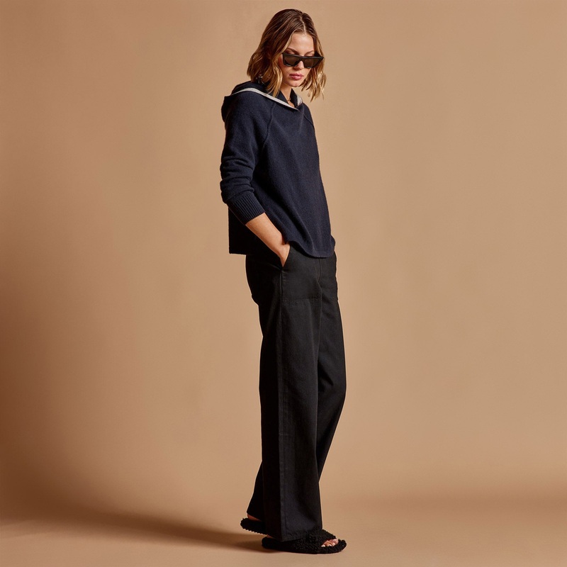 La Paz Cashmere Blend Hoodie - French Navy