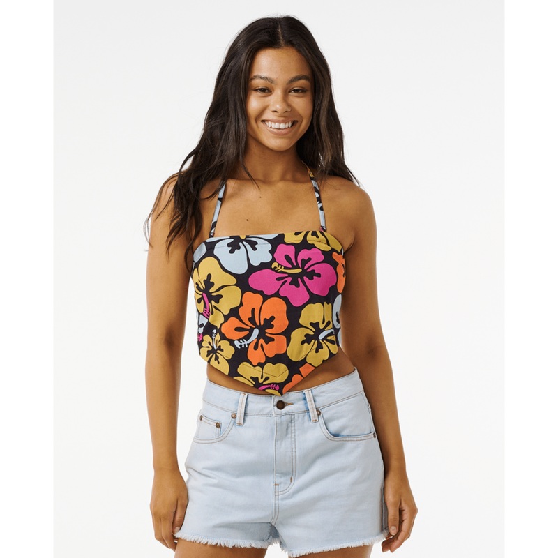 Rip Curl Hibiscus Heat Halter Tank-Multi