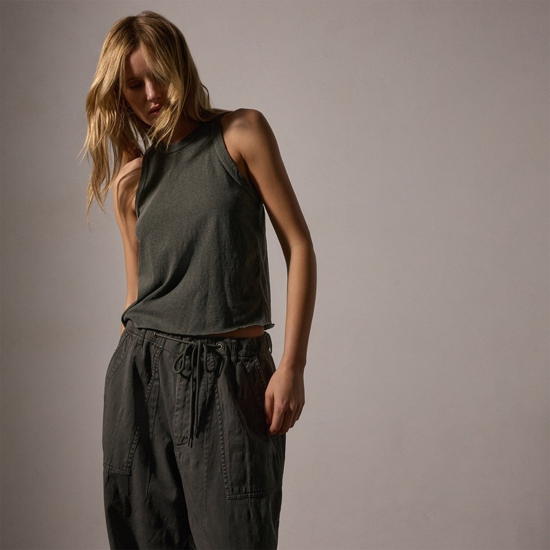 Slub Jersey Muscle Tank - Granite Pigment