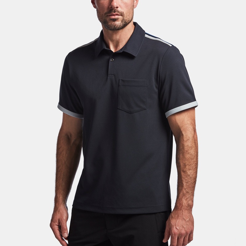 Y/OSEMITE Shoulder Stripe Performance Polo - Navy