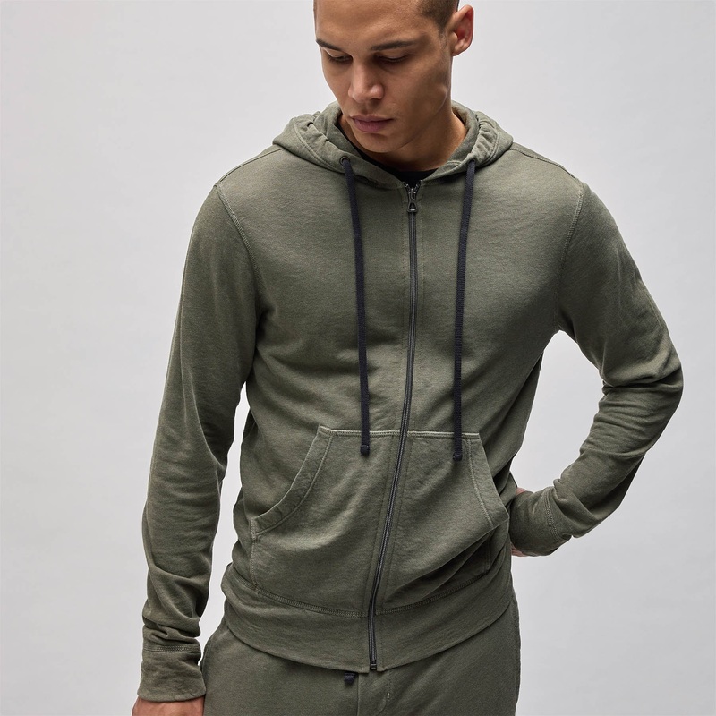 Vintage French Terry Zip Up Hoodie - Trooper Pigment