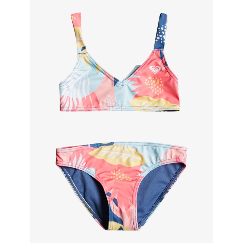 Roxy Flowery Mood Bralette Bikini-Peach Bud